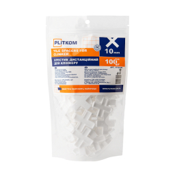 Хрестик дистанційний для клінкеру 10 мм Plitkom, 100 шт