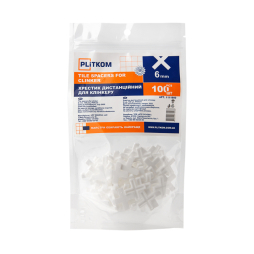 Хрестик дистанційний для клінкеру 6 мм Plitkom, 100 шт