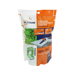 Кліпса системи вирівнювання плитки 1,0 мм Plitkom 500 шт