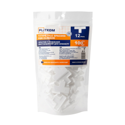 Хрестик Т-подібний дистанційний для клінкеру 12 мм Plitkom, 100 шт